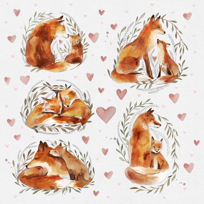 Набор элементов на белом фоне 