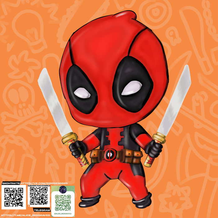 Дэдпул в стиле "Чиби" ("Тиби")