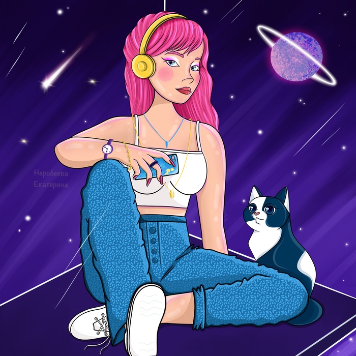 Девушка в еосмосе