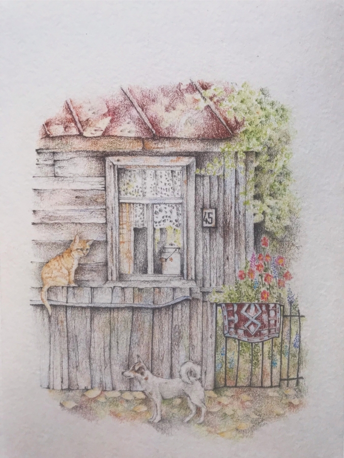 Иллюстоация "Кот и пëс"