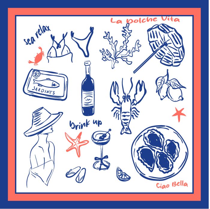 Иллюстрация шелкового платка.