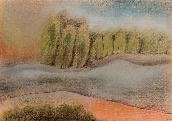 Вечер над рекой «Демой»