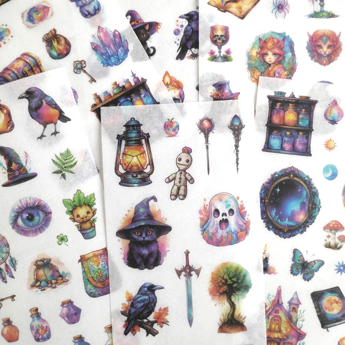 Большой набор наклеек "Магия"