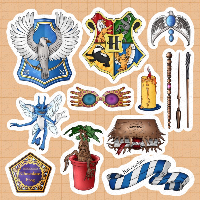  Стикерпак "Гарри Поттер": "Факультет Когтевран"