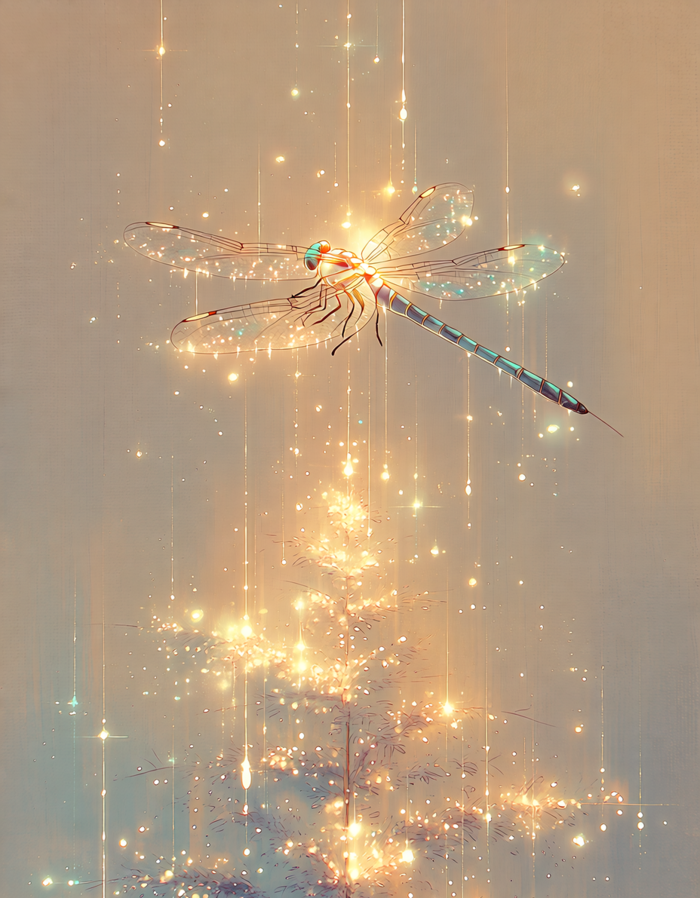 Стрекоза и ель