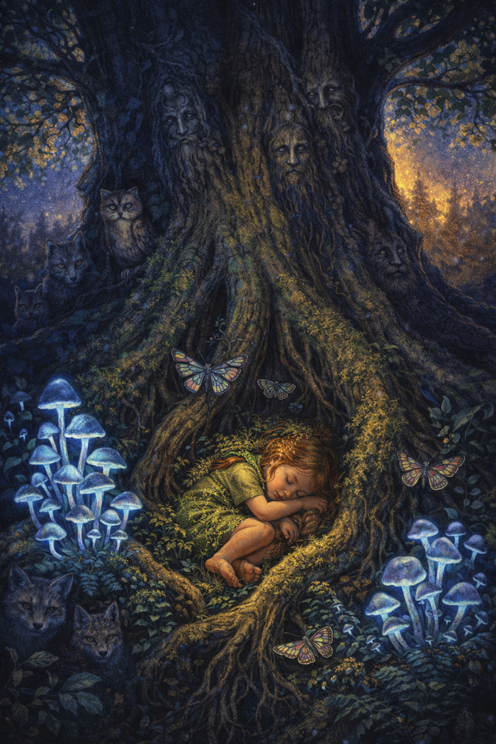 Иллюстрация. Готовая обложка. "Там, где лес помнит имена"