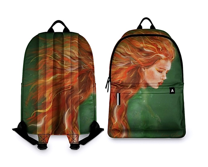 Рюкзак с принтом «Огненная нимфа»