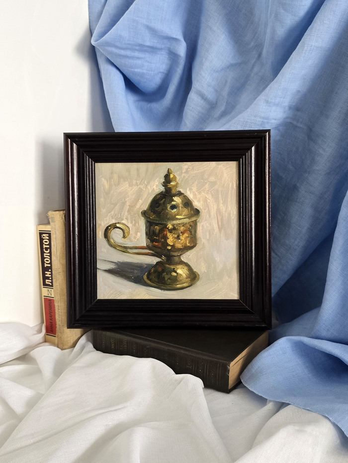 Этюд маслом «Кадильница», 20×20 см