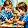 Дети за рисованием