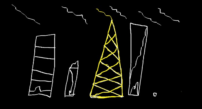 молния в ночи