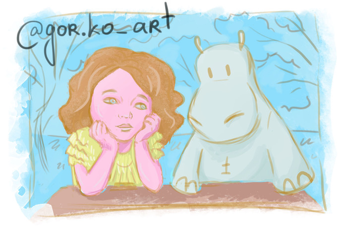 Девочка с Бегемотиком