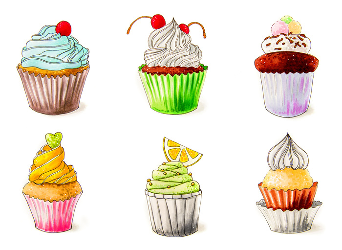 cupcakes set