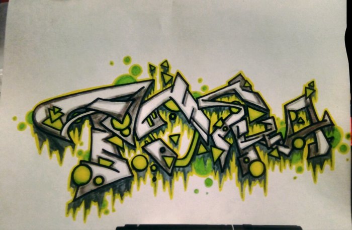 Граффити на бумаге