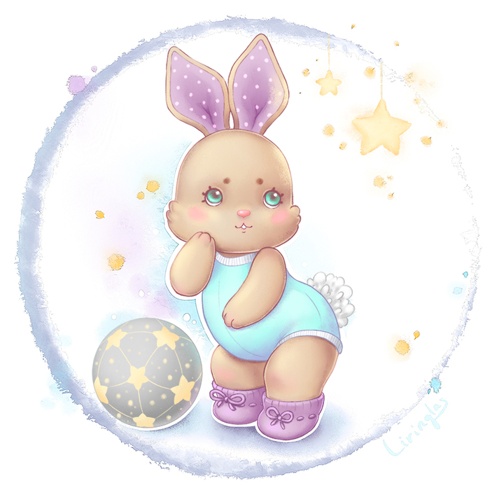 Зайка и звёзды. в стиле Детский, Игрушки, Персонажи на