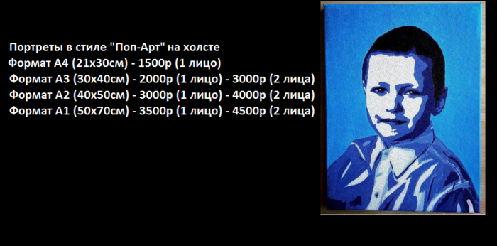 поп арт портрет на холсте