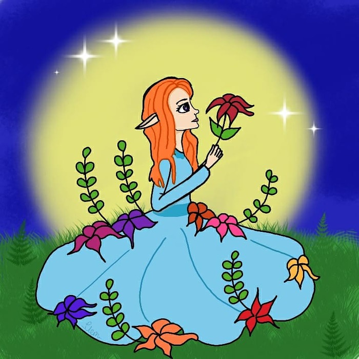 Эльфийка на природе