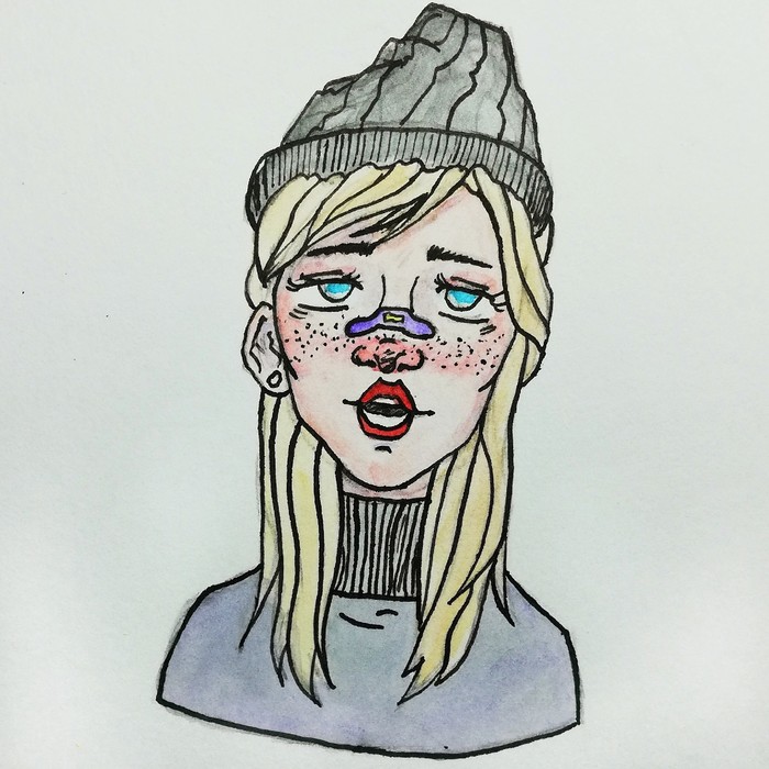 Девушка с пластырем