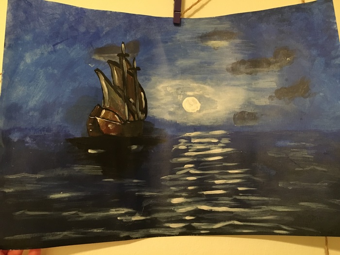 Полнолуние на океане