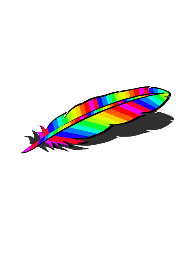 rainbow feather