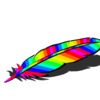 rainbow feather