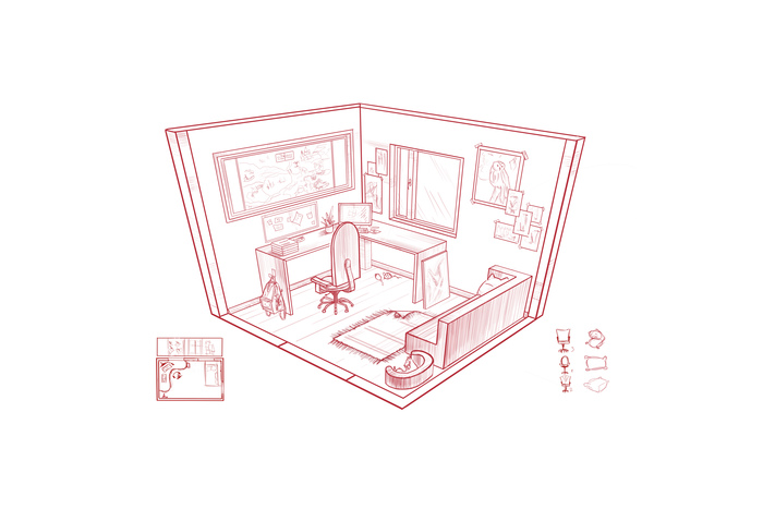 Комната художницы