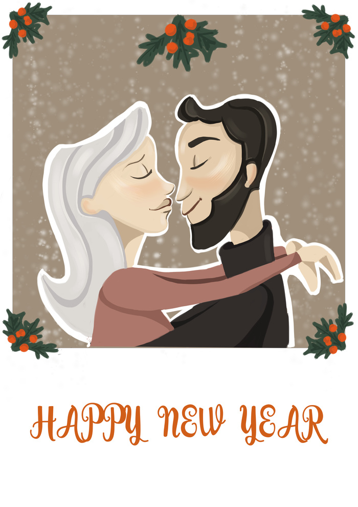 Открытка на заказ в стиле LifeStyle, Люди на Illustrators.ru