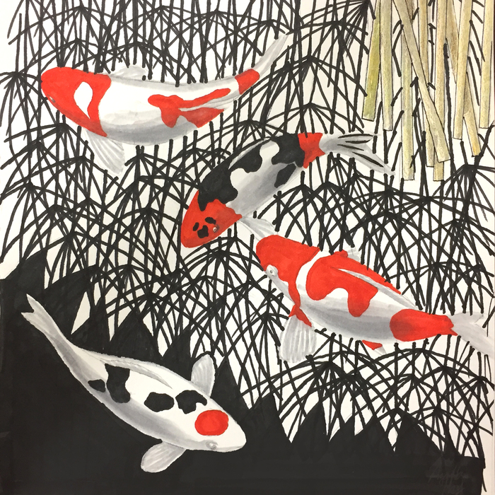 Рыбы в пруду