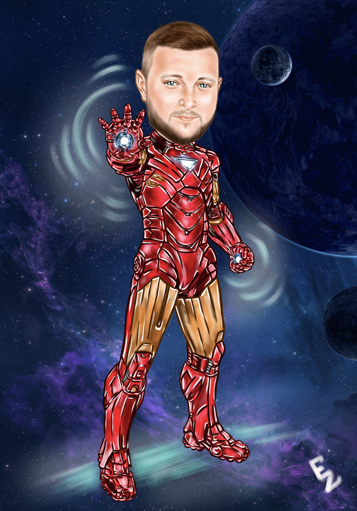 Цифровой шарж во весь рост 