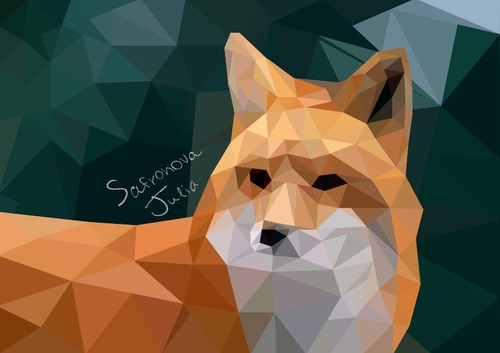 Лисица LowPoly