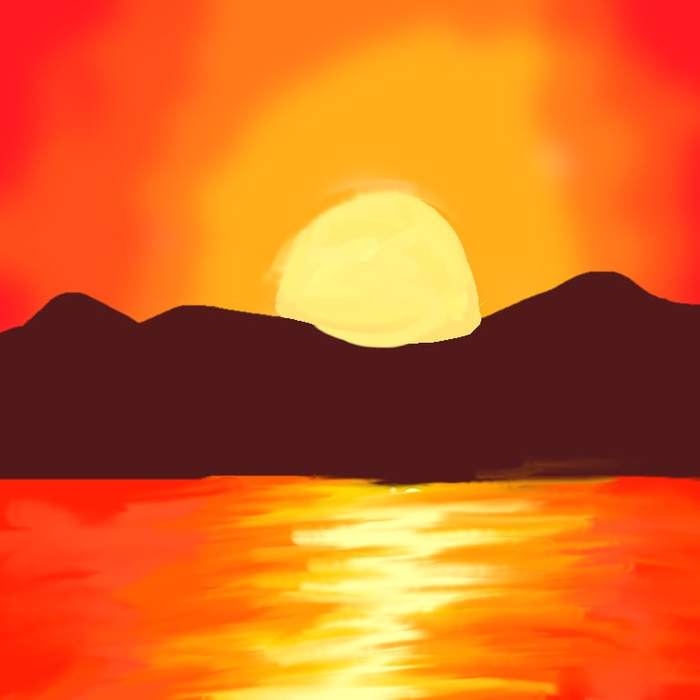 Закат в горах