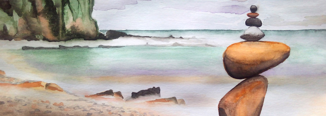 Main aquarelle landscape wallpaper