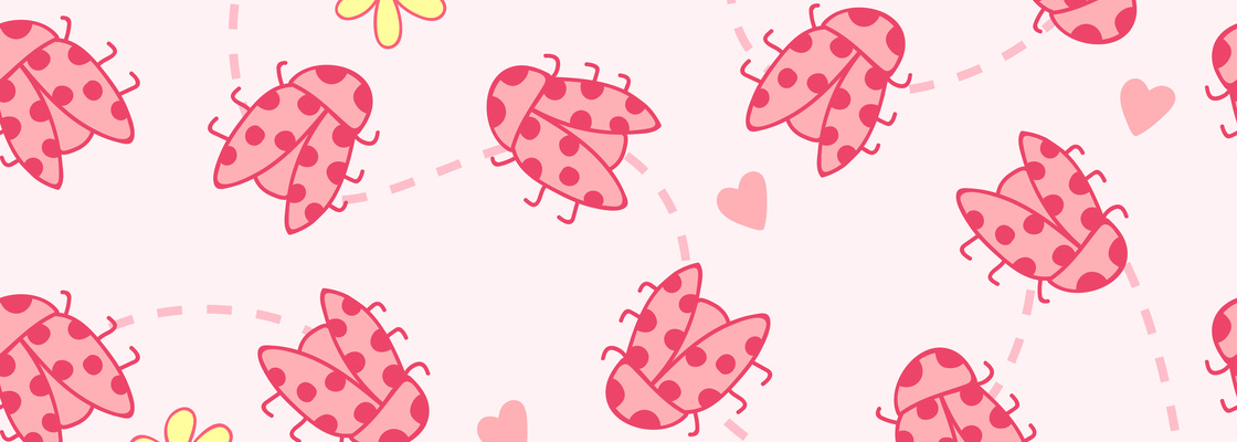 Main ladybug pink pattern