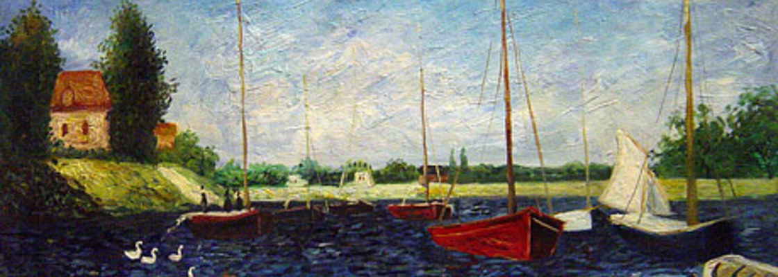 Main monet    argenteuil   red boats   0