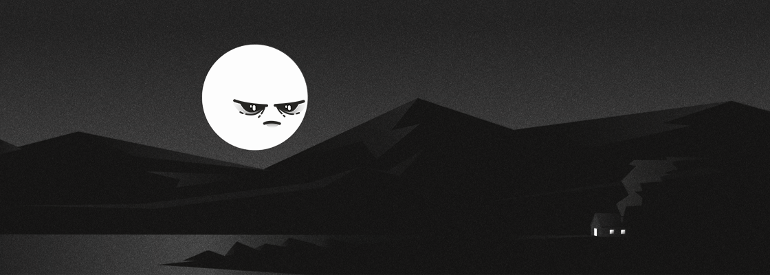 Main lost in mountains illustrators face