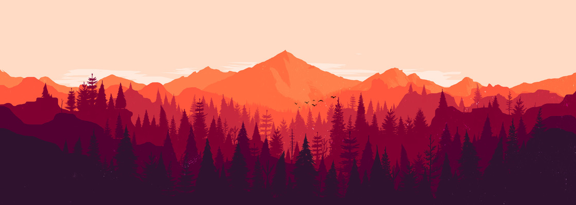 Main 333472 tabbetz forest firewatch minimalism orange red pine trees