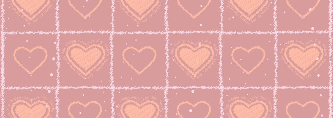 Main rectangular checkered pattern with hearts 8