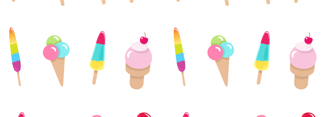 Main bright ice cream pattern
