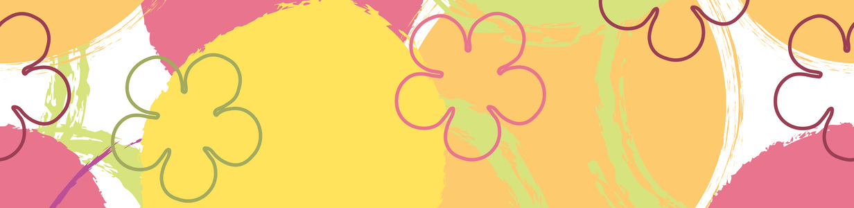 Main pattern with bright circles and flowers 