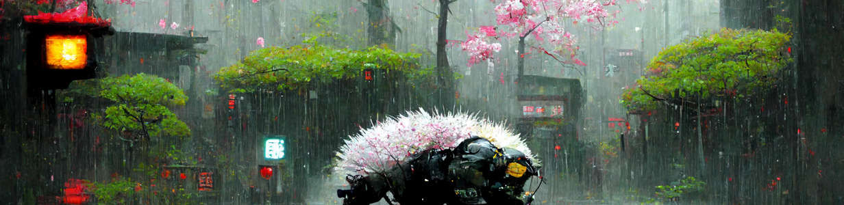 Main sto cyberpunk honey badger in armor rain japan sakura leaves e544e1b9 49d5 444c af35 f6eb65960dfe