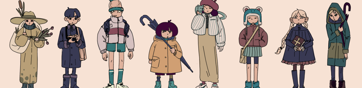 Main character design autumn kids